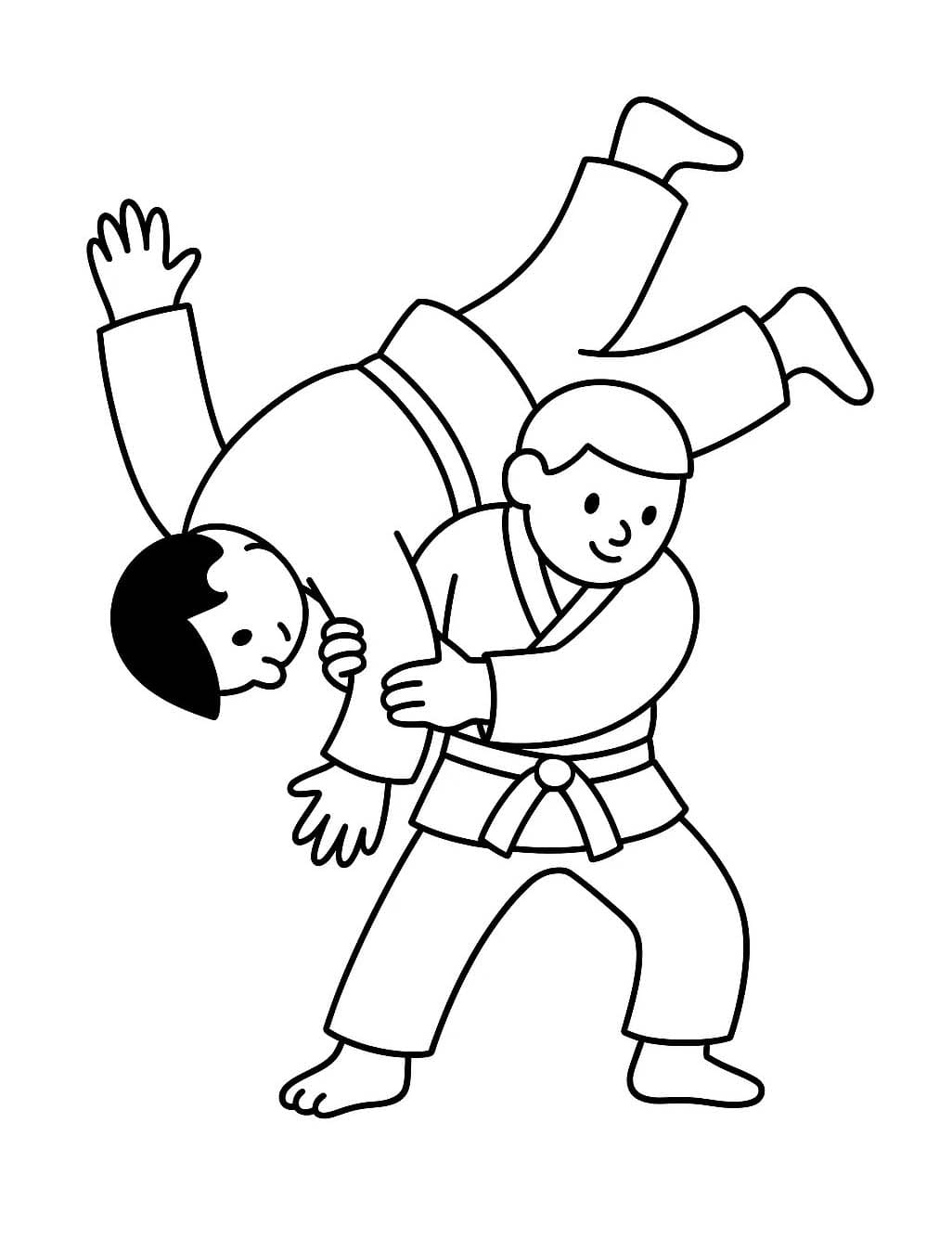 Zeichne Judo kostenlos druckbare