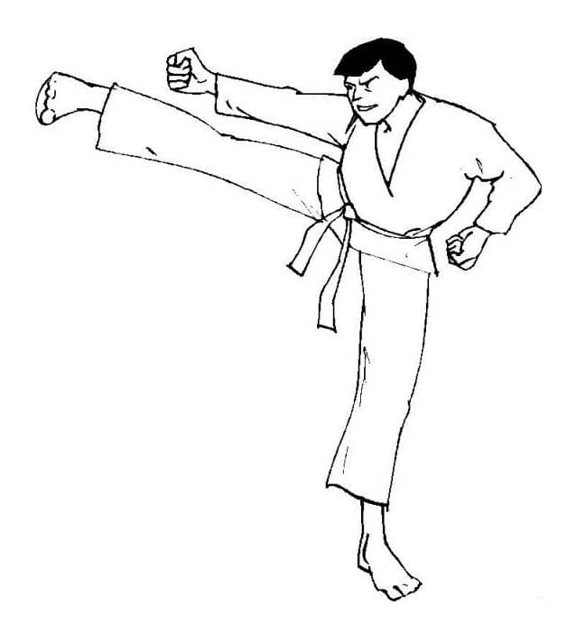 Zeichne Judo kostenlos druckbare schlicht