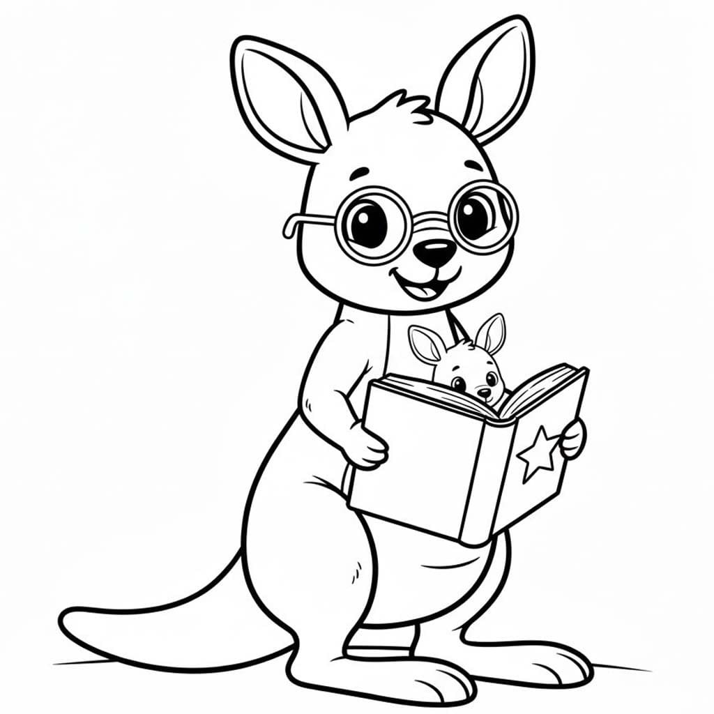 Zeichne Känguru für Kinder