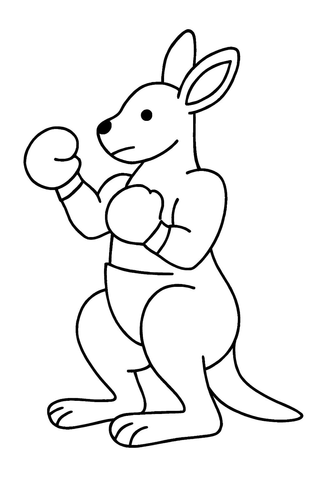 Zeichne Känguru kostenlos basisch