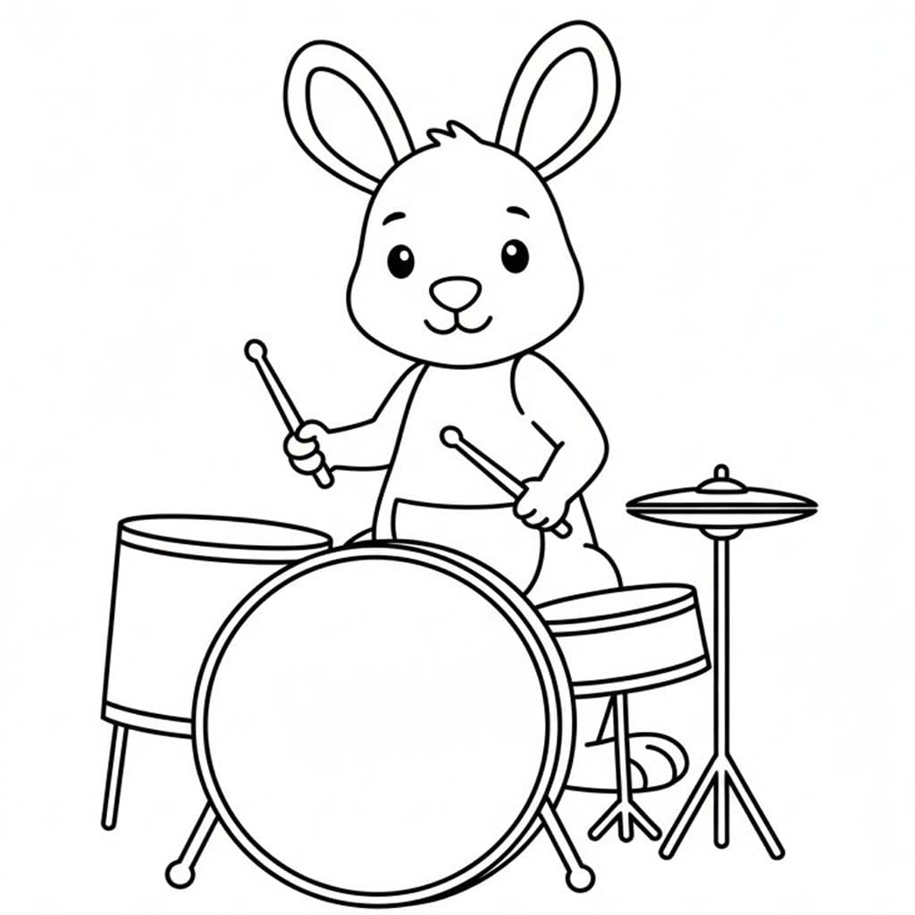 Zeichne Känguru kostenlos druckbare basisch