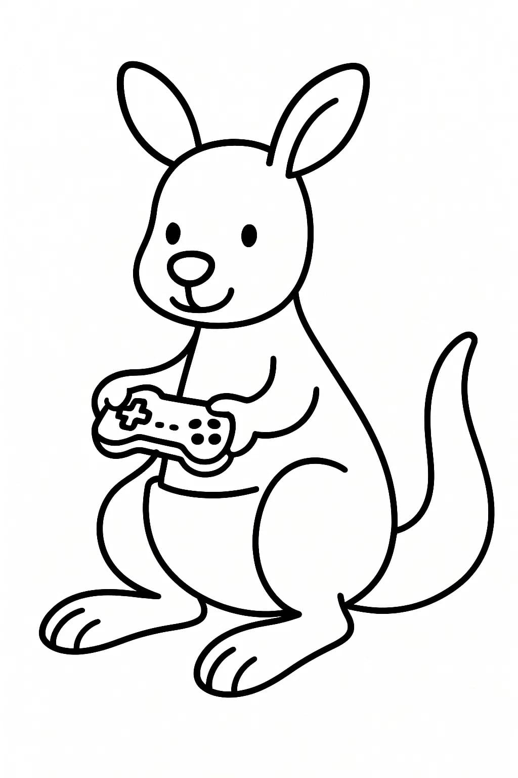 Zeichne Känguru kostenlos druckbare schlicht