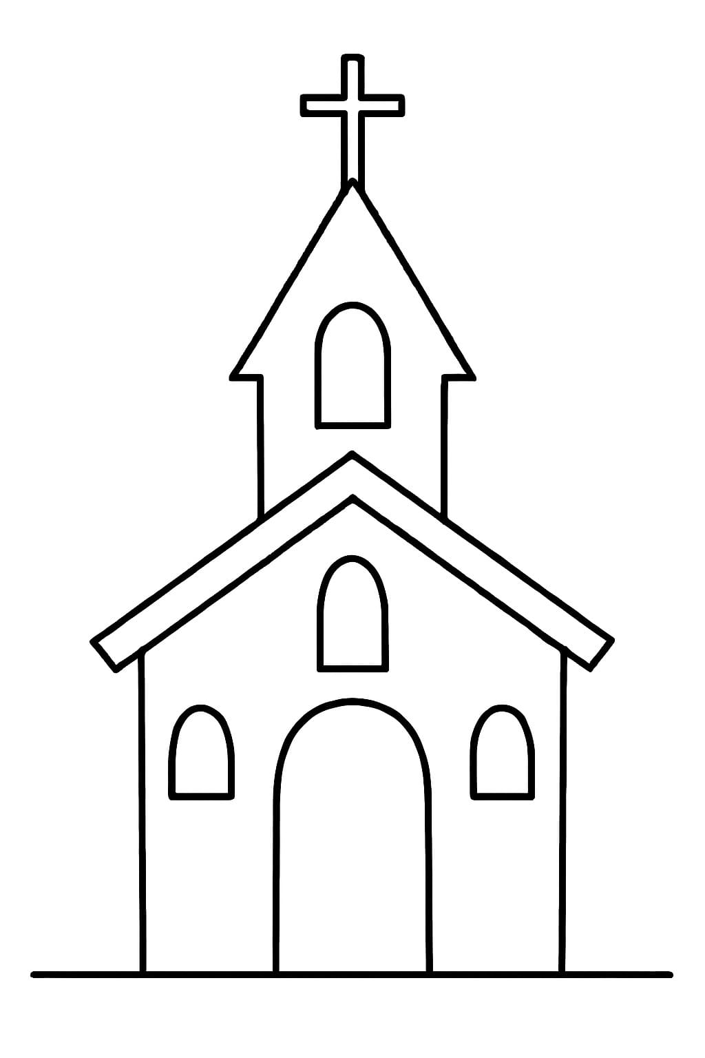 Zeichne Kirche basisch