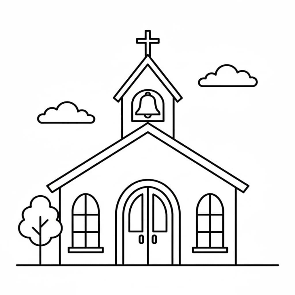 Zeichne Kirche kostenlos