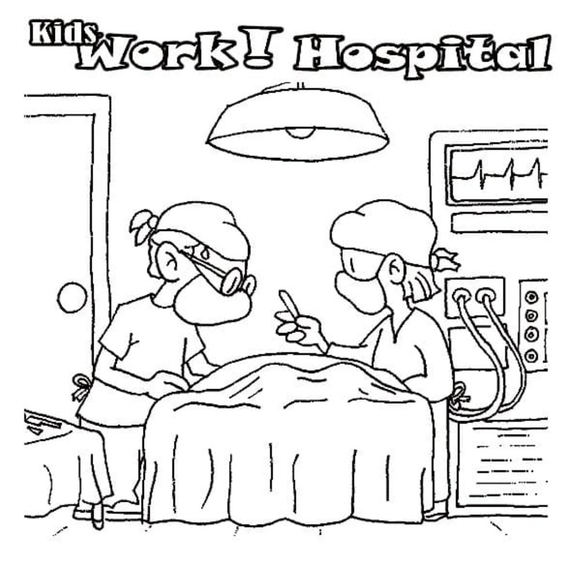 Zeichne Krankenhaus druckbare