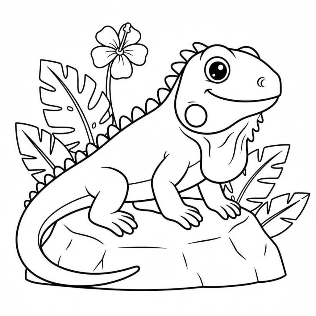 Zeichne Leguane basisch