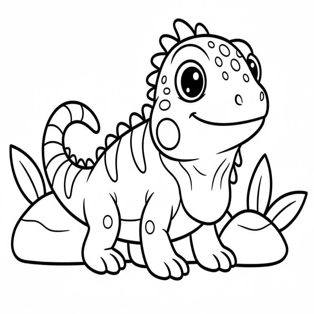 Zeichne Leguane druckbare