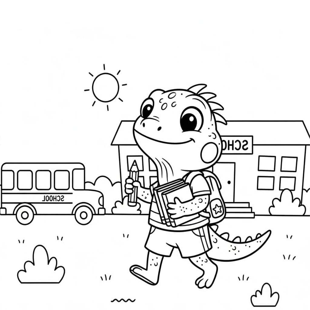 Zeichne Leguane für Kinder