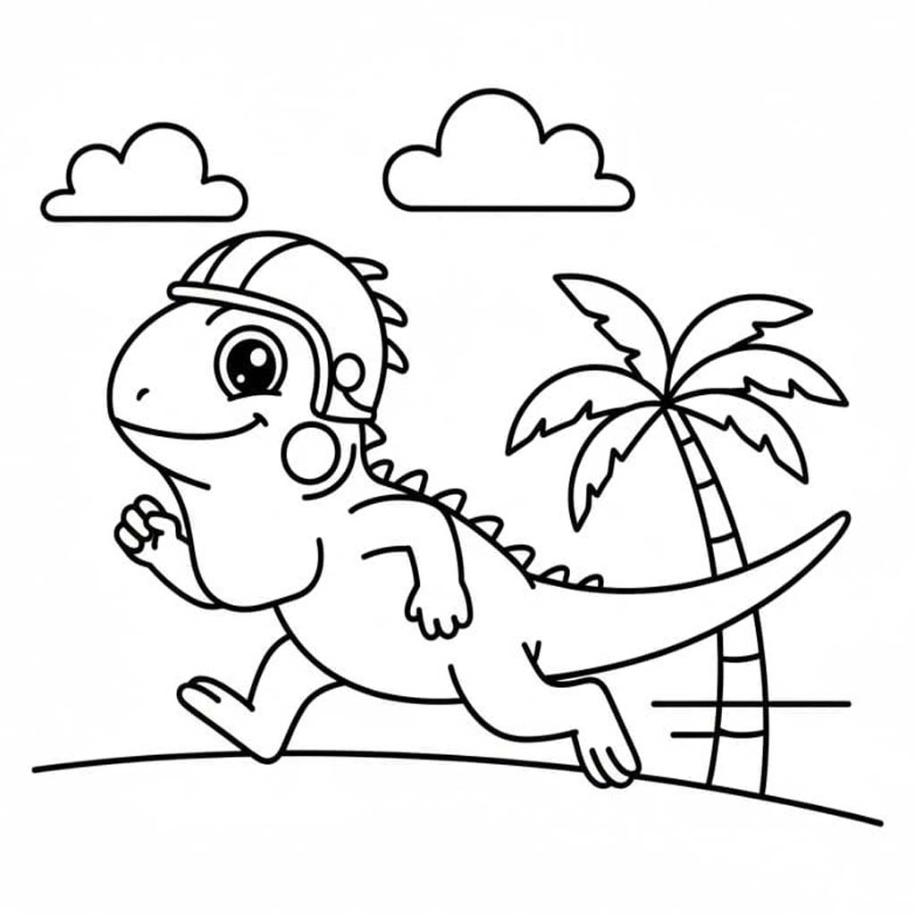 Zeichne Leguane kostenlos druckbare