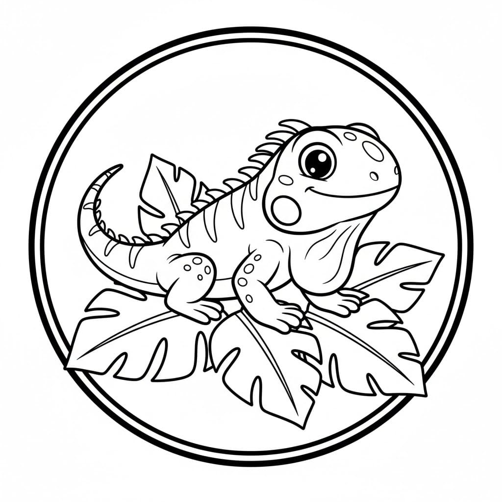 Zeichne Leguane kostenlos druckbare einfach