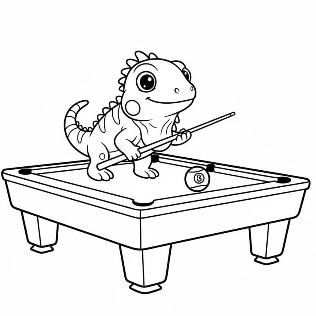 Zeichne Leguane kostenlos einfach