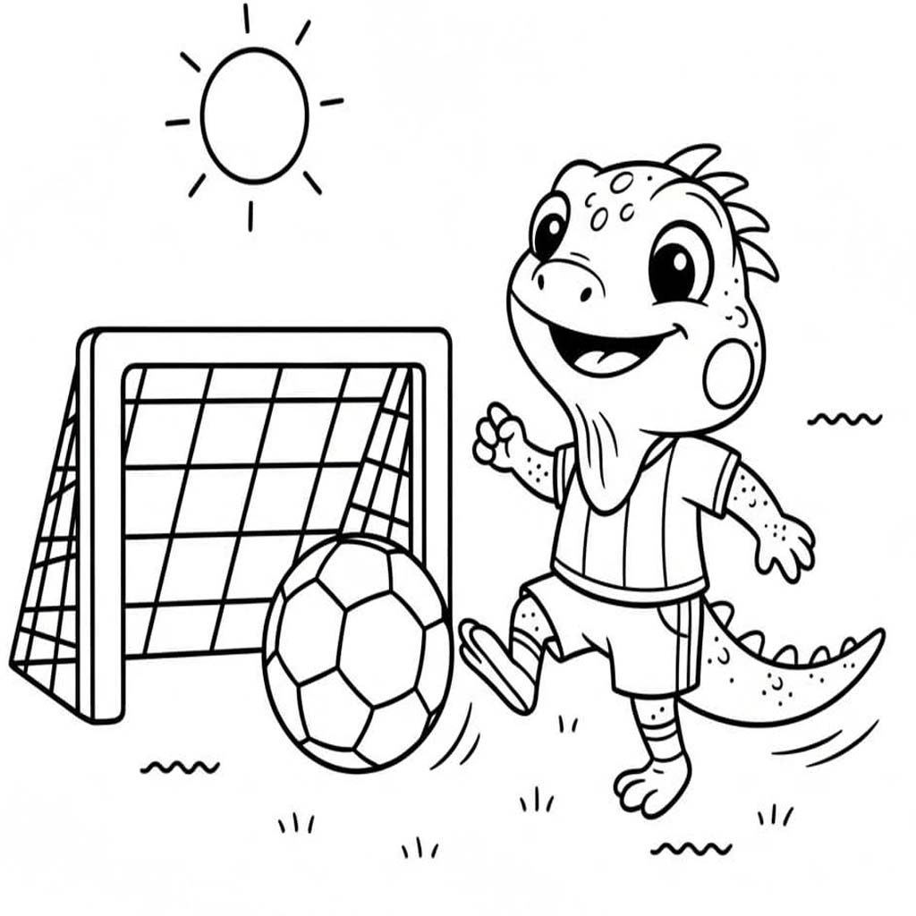 Zeichne Leguane schlicht