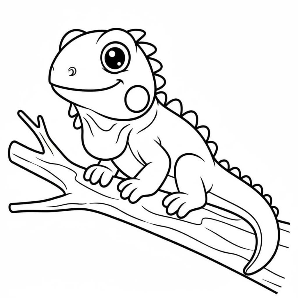 Zeichne Leguane zum Ausdrucken