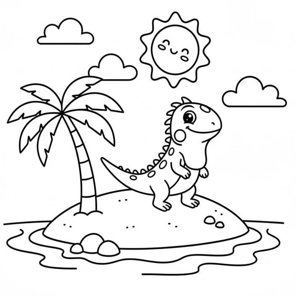 Zeichne Leguane zum Ausdrucken für Kinder