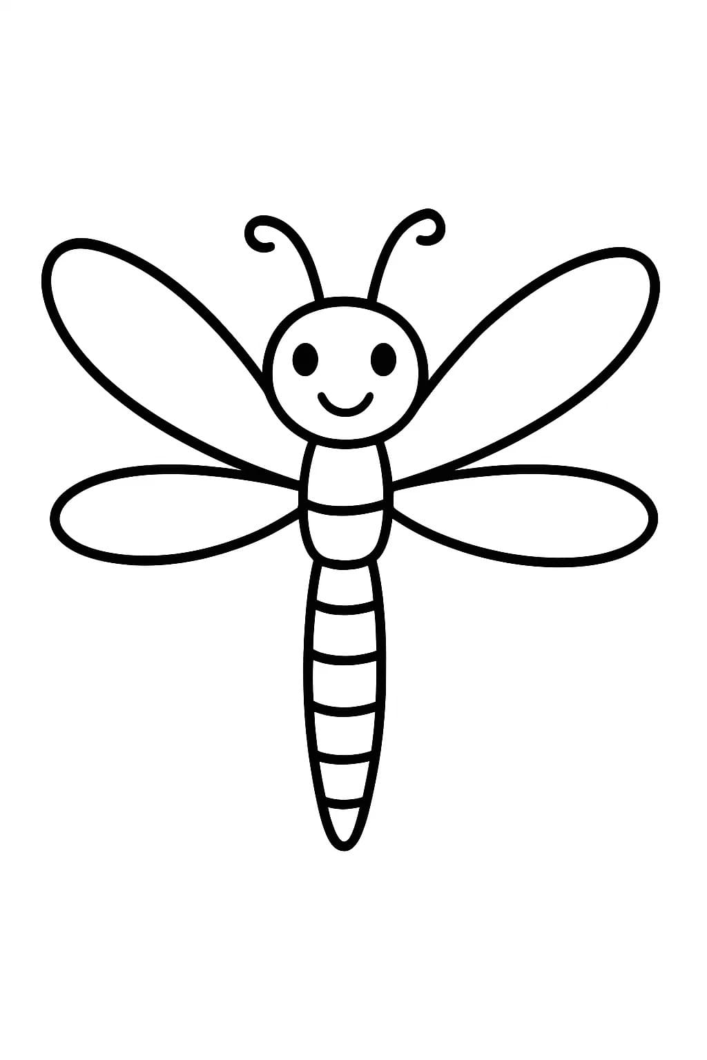 Zeichne Libellen kostenlos für Kinder