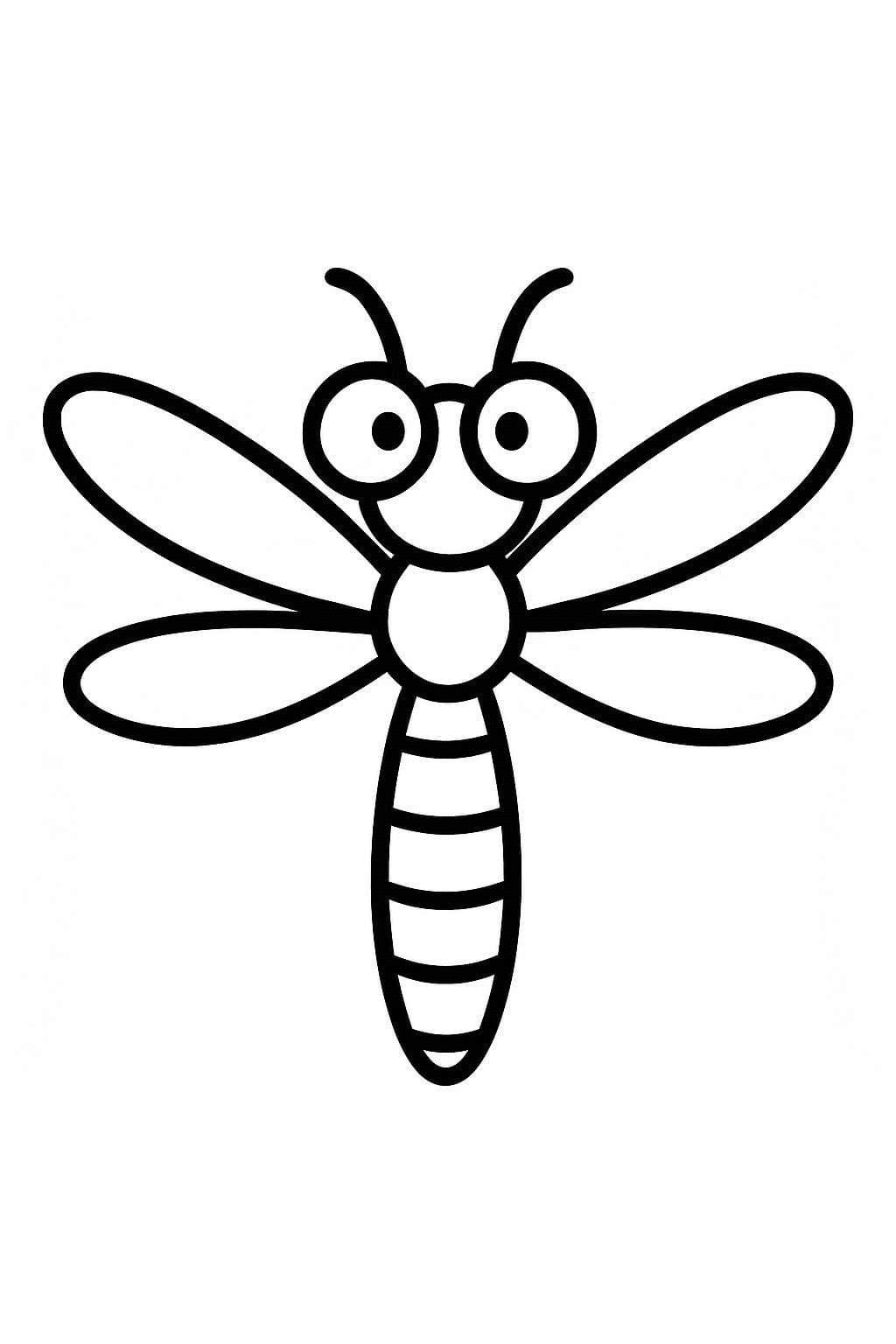 Zeichne Libellen schlicht