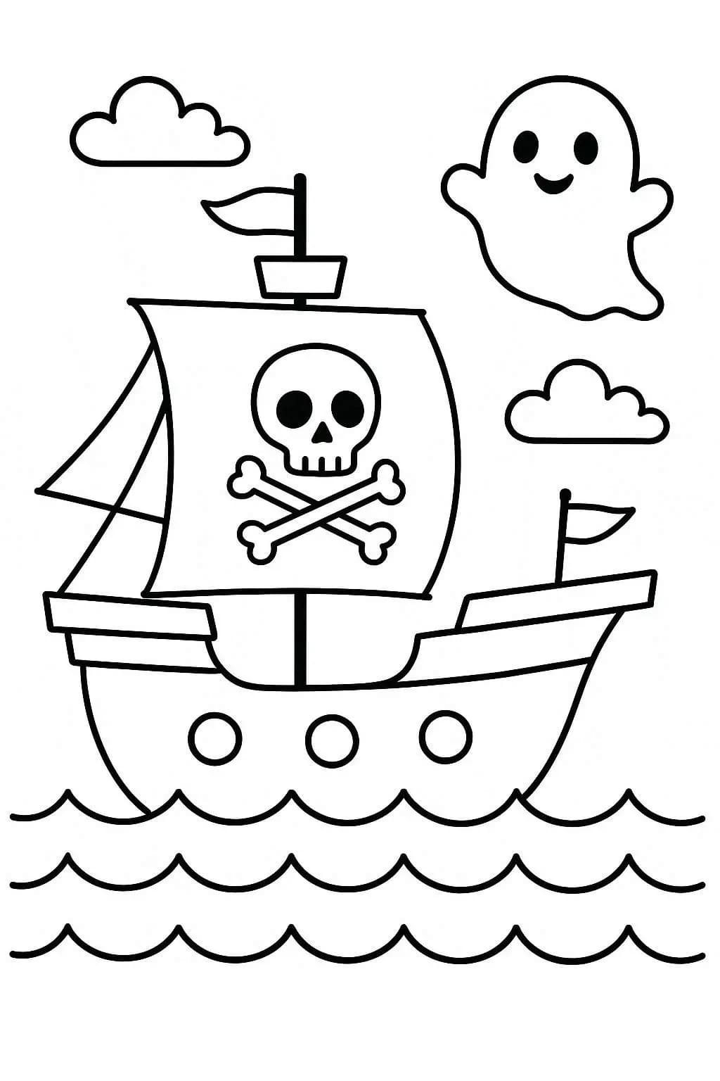 Zeichne Piratenschiff basisch