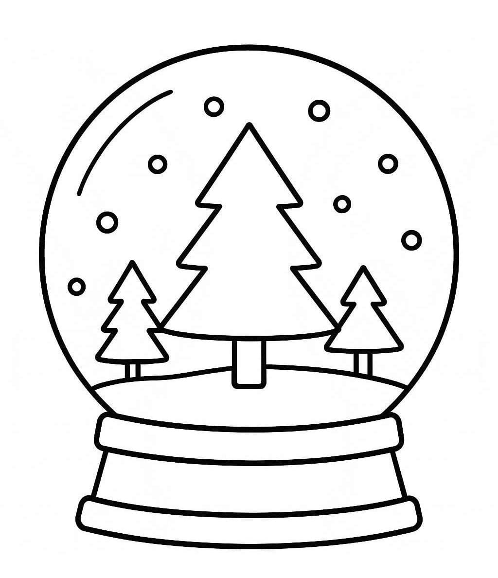 Zeichne Schneekugel 3