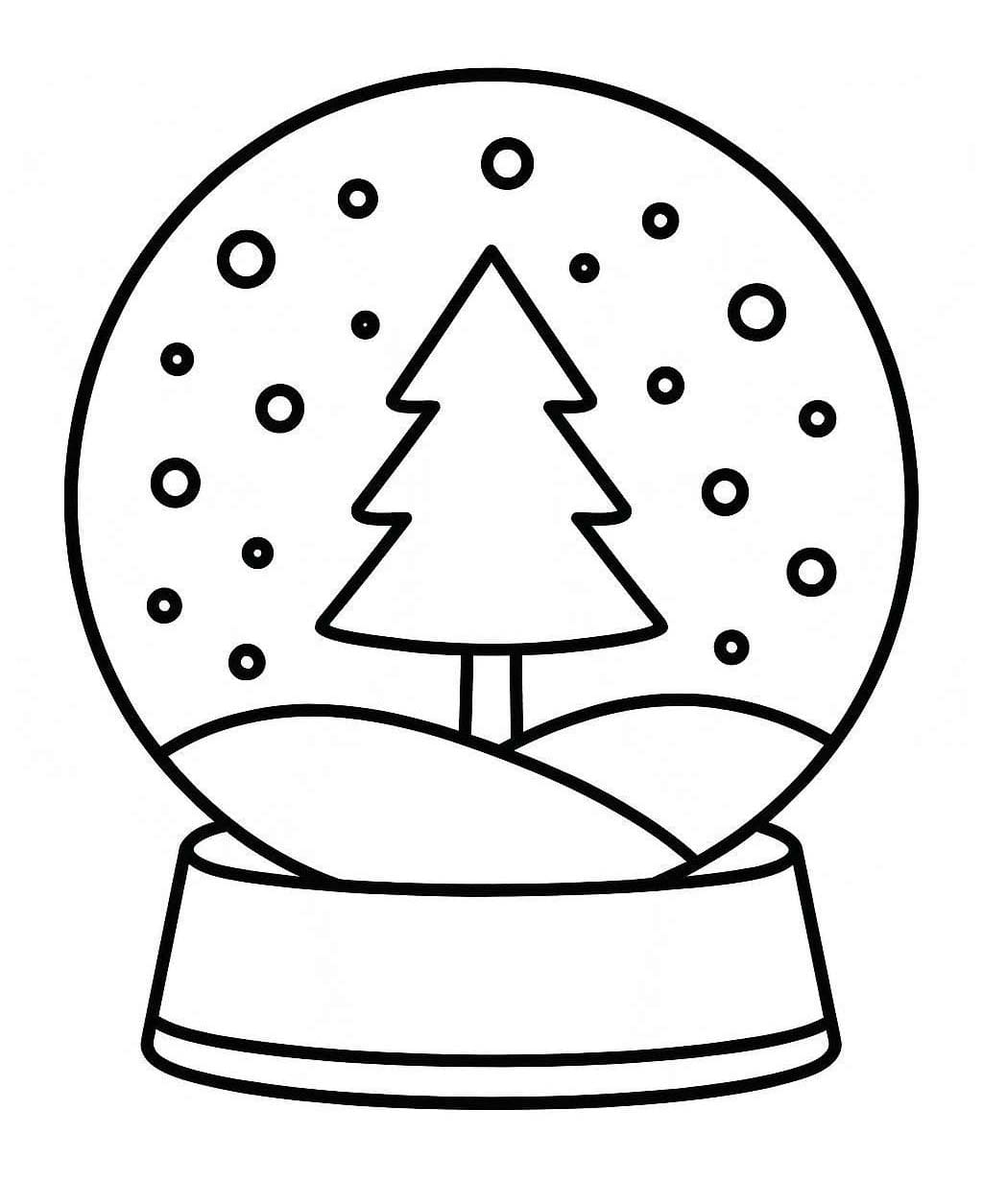 Zeichne Schneekugel 4