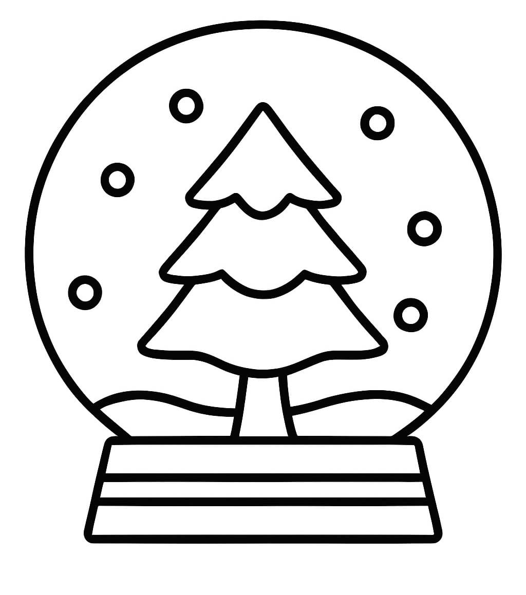 Zeichne Schneekugel für Kinder