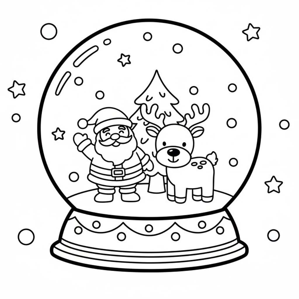 Zeichne Schneekugel schlicht