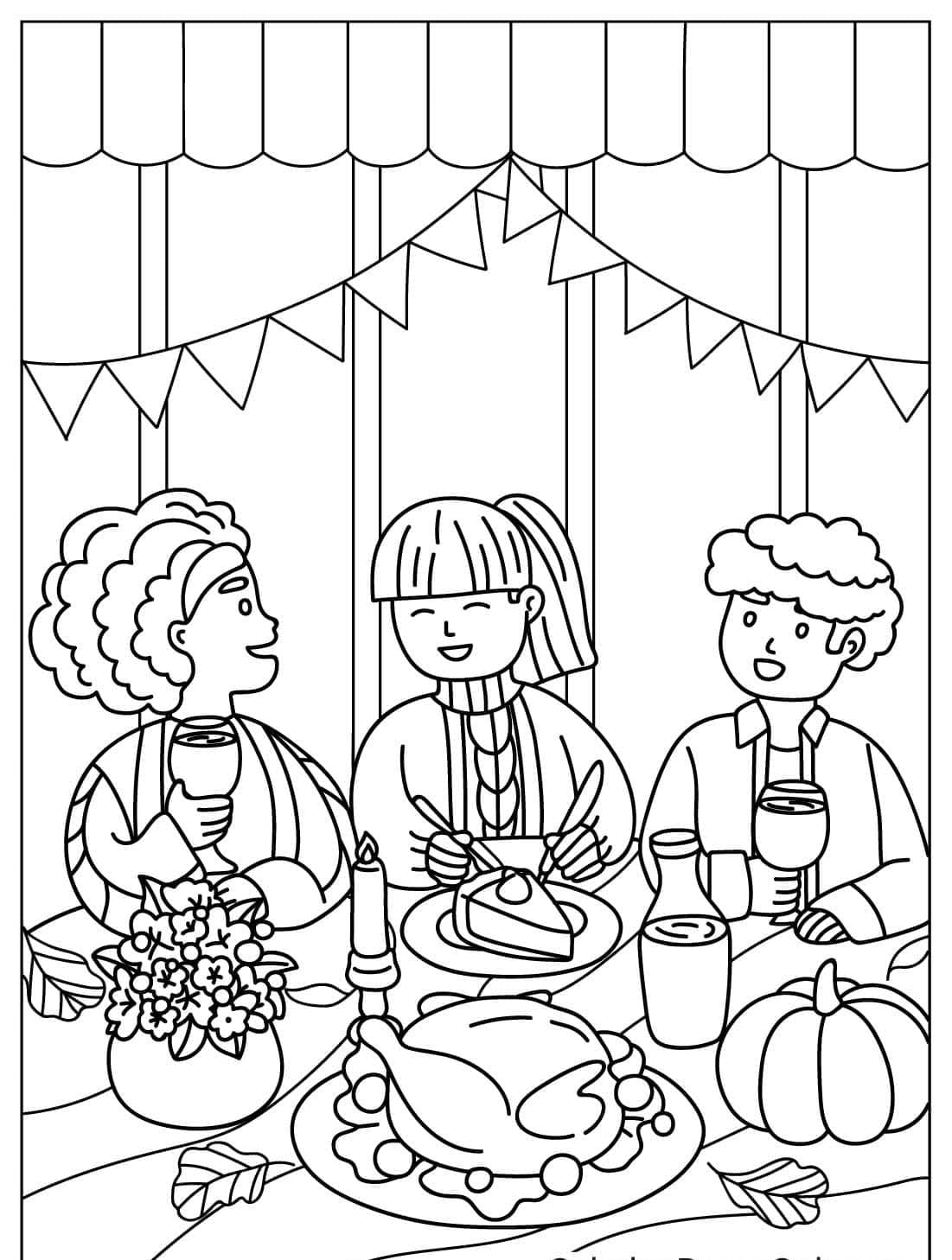 Zeichne Thanksgiving basisch