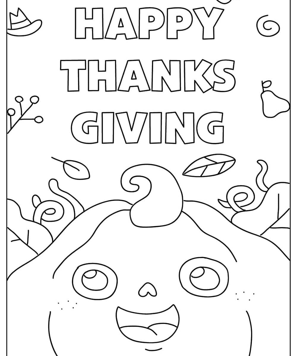 Zeichne Thanksgiving druckbare