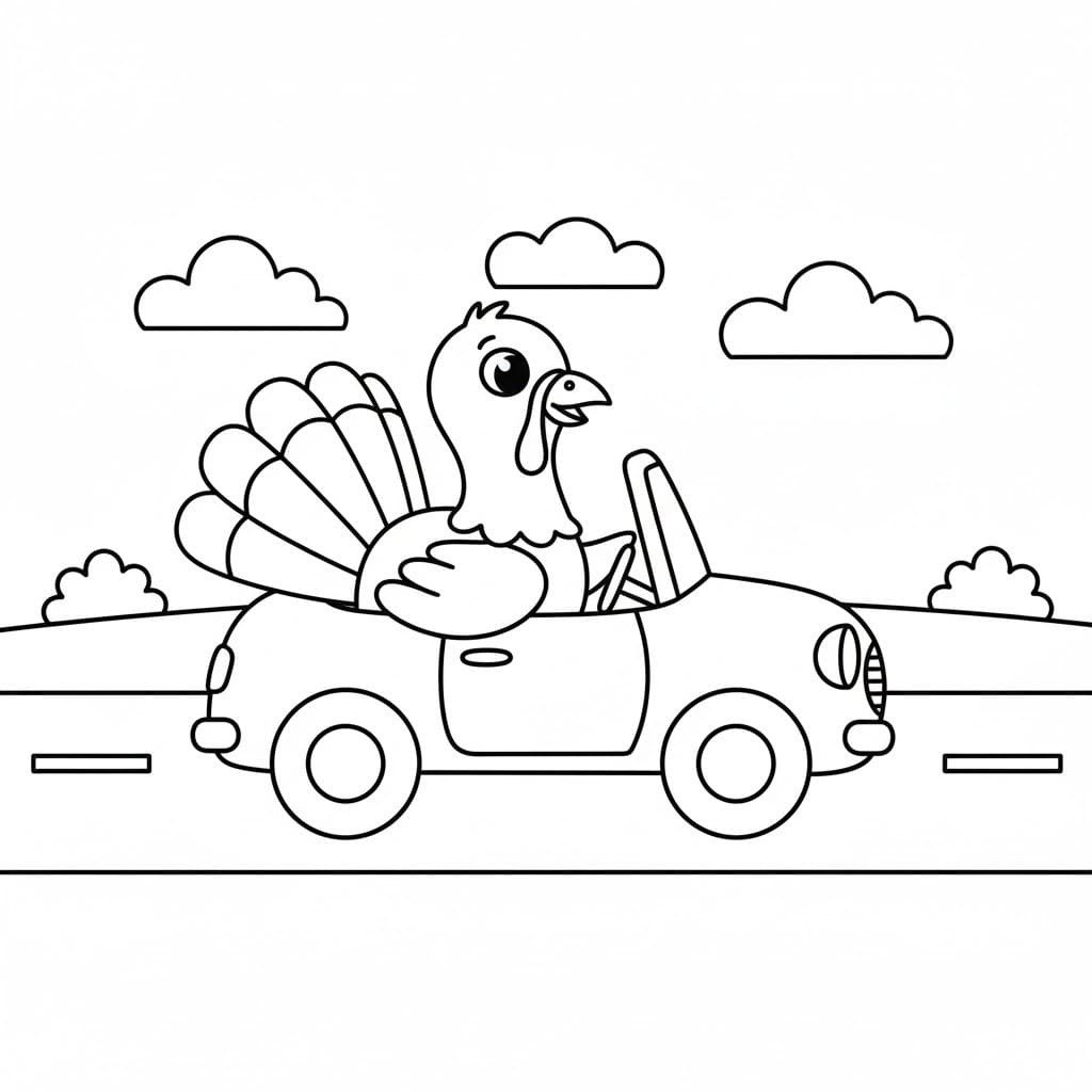 Zeichne Truthahn druckbare basisch