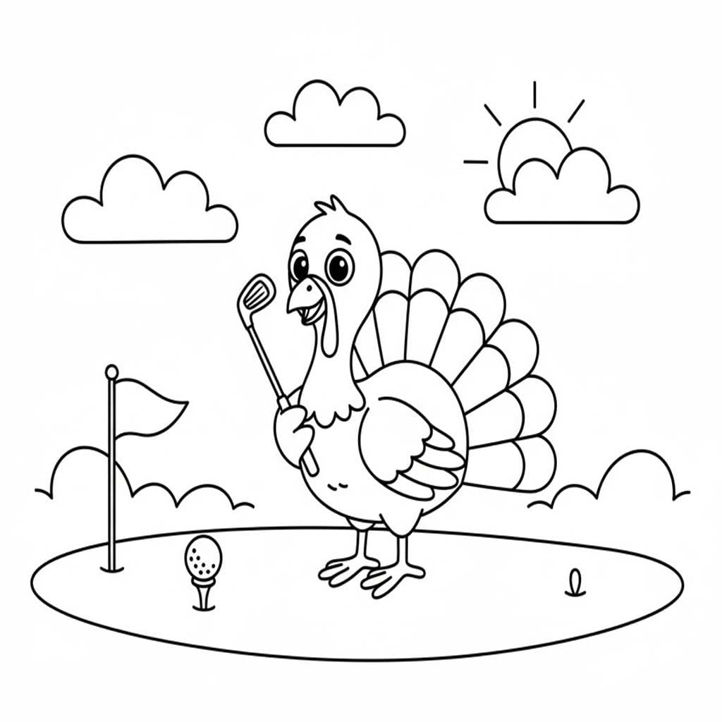 Zeichne Truthahn druckbare für Kinder