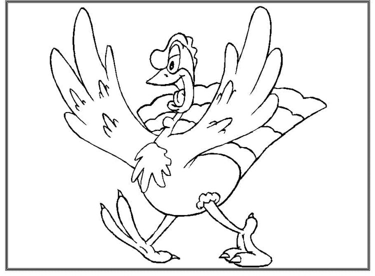 Zeichne Truthahn einfach