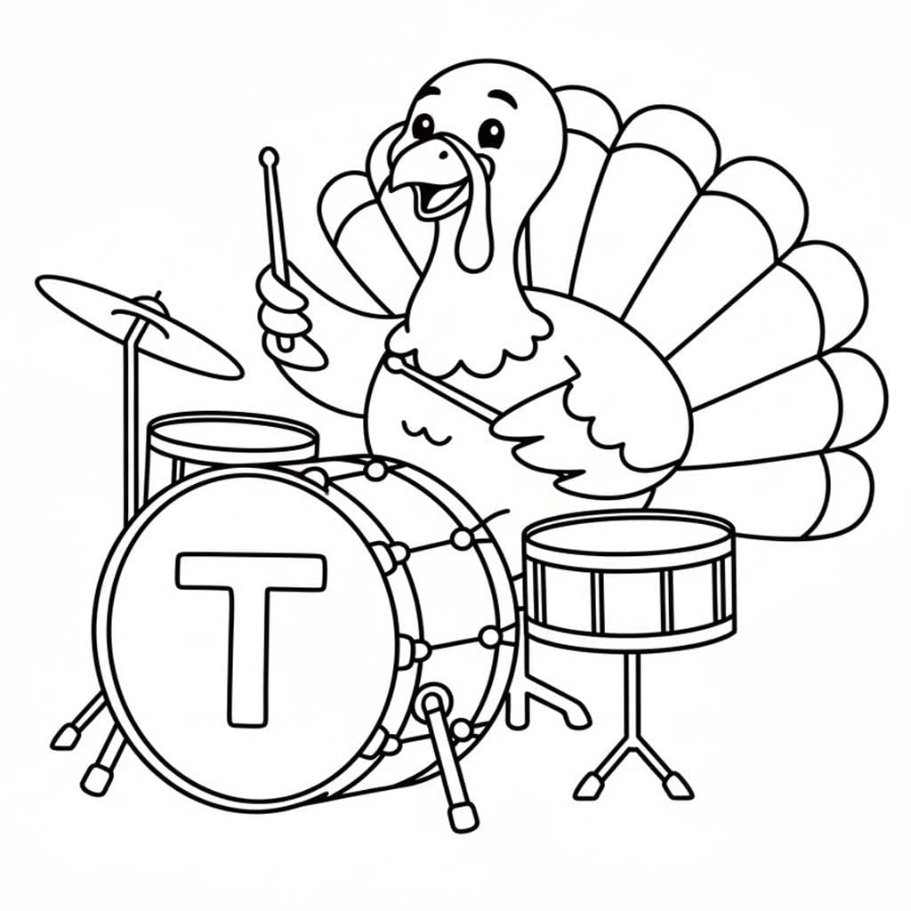 Zeichne Truthahn kostenlos einfach