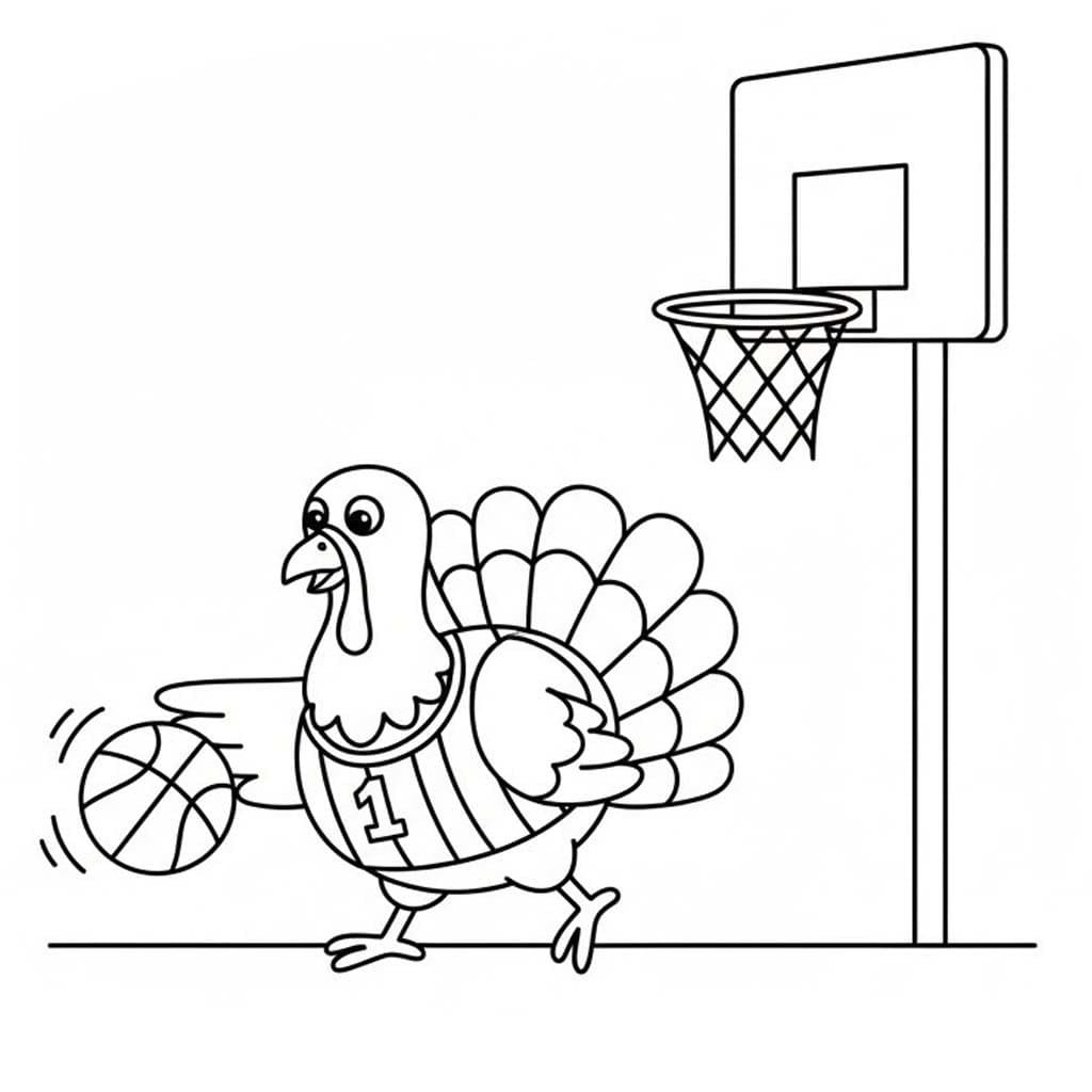 Zeichne Truthahn zum Ausdrucken