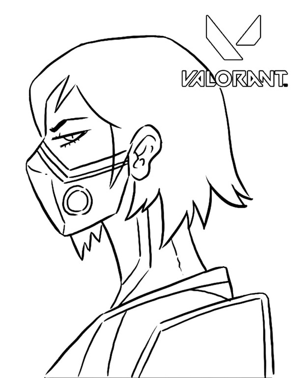Zeichne Valorant kostenlos druckbare basisch