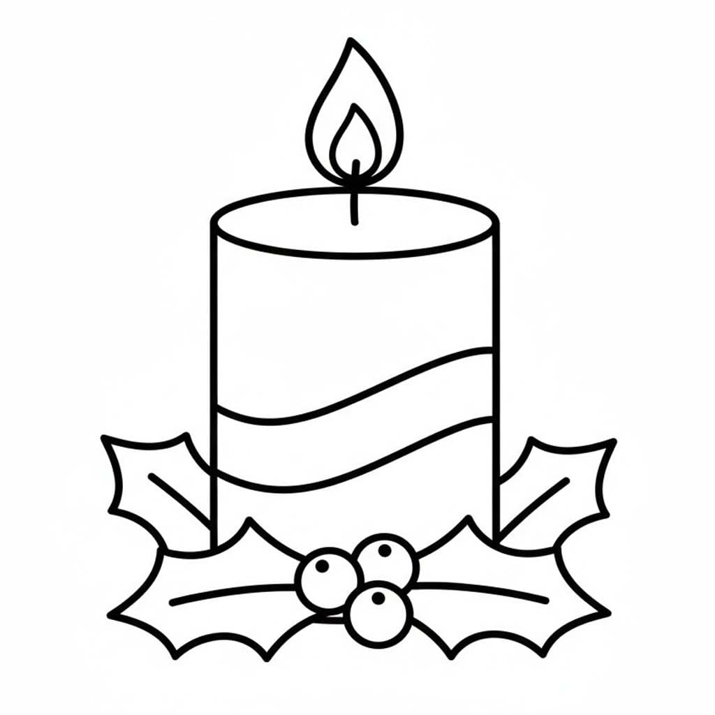 Coloriage Weihnachtskerzen