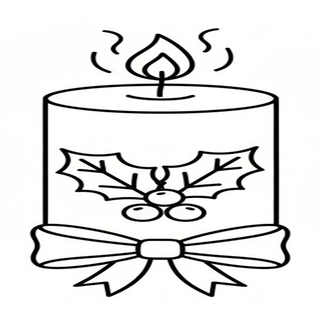 Zeichne Weihnachtskerzen einfach