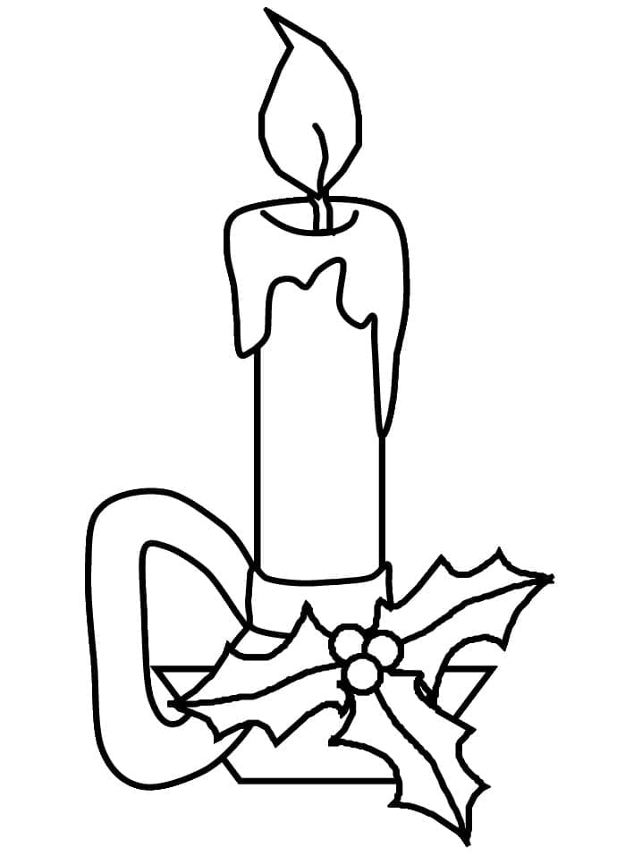 Zeichne Weihnachtskerzen kostenlos druckbare einfach