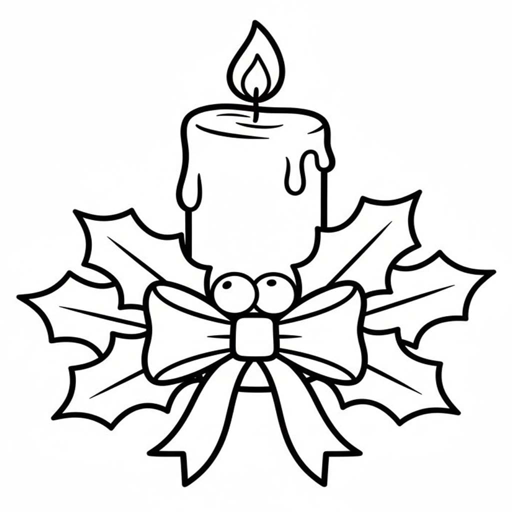 Zeichne Weihnachtskerzen schlicht