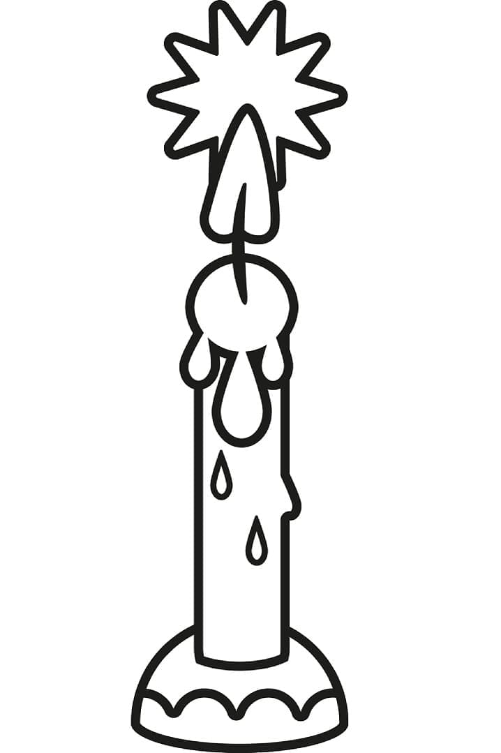 Zeichne Weihnachtskerzen zum Ausdrucken für Kinder