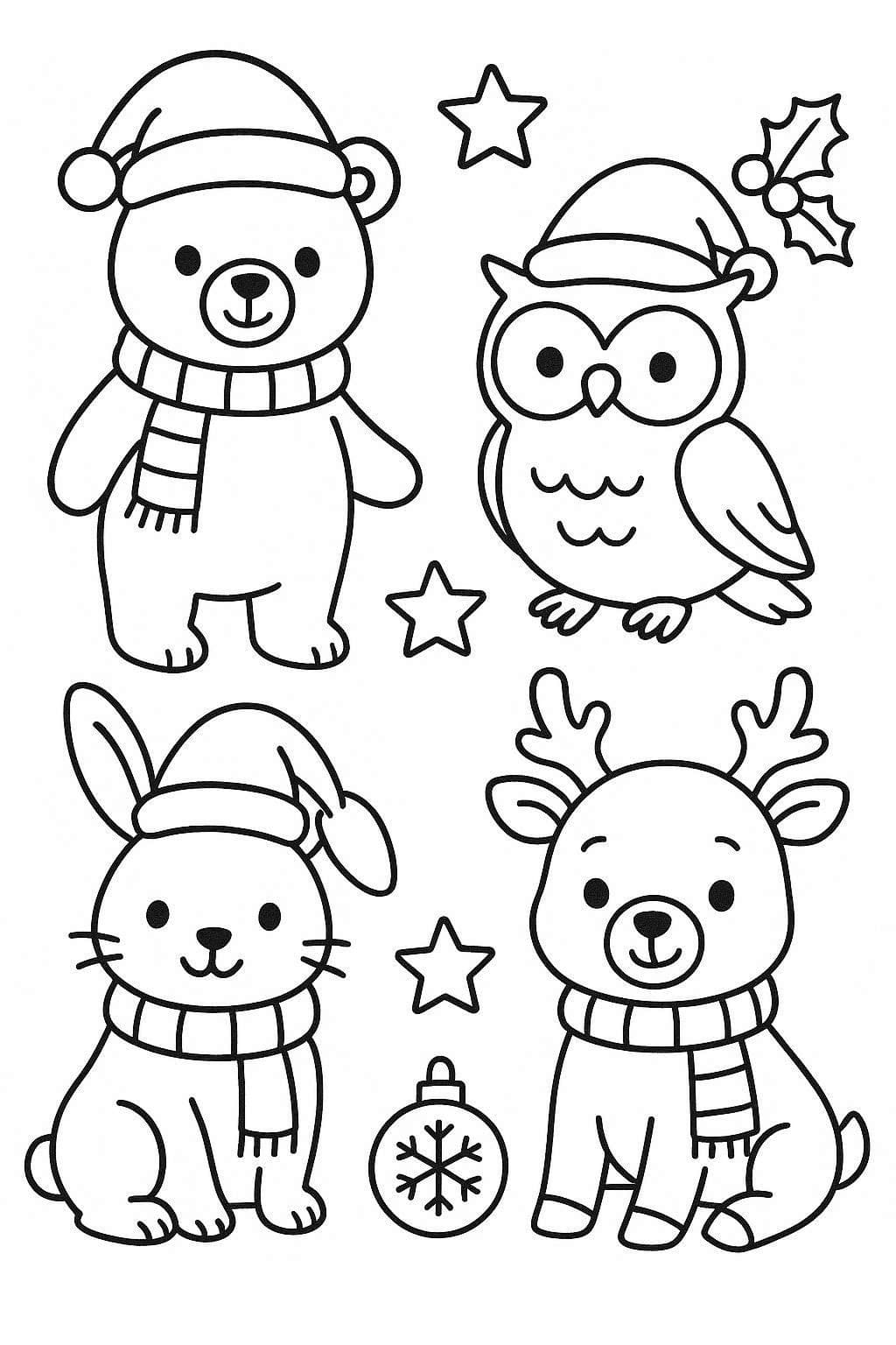 Zeichne Weihnachtstiere