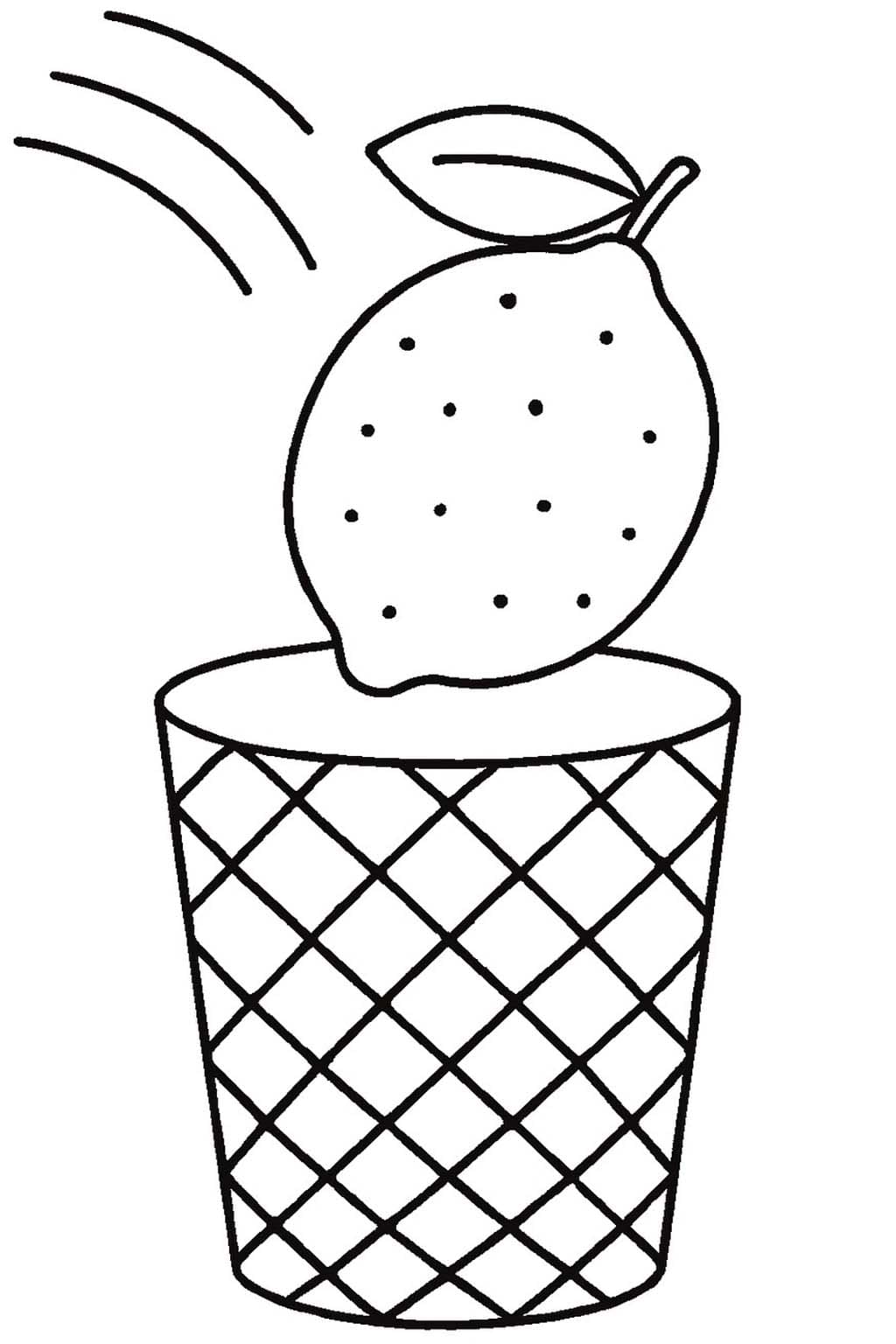 Zeichne Zitrone einfach