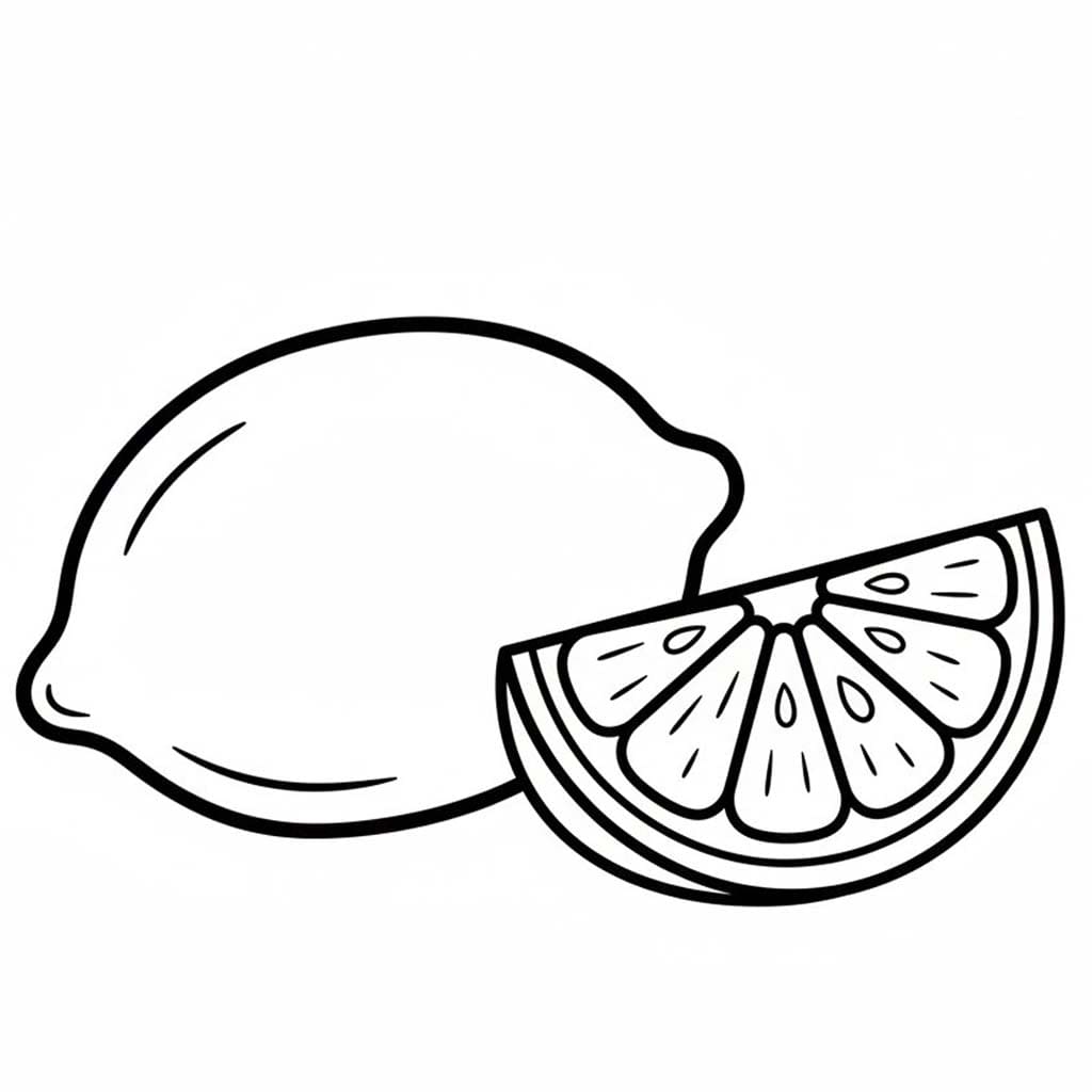 Zeichne Zitrone für Kinder