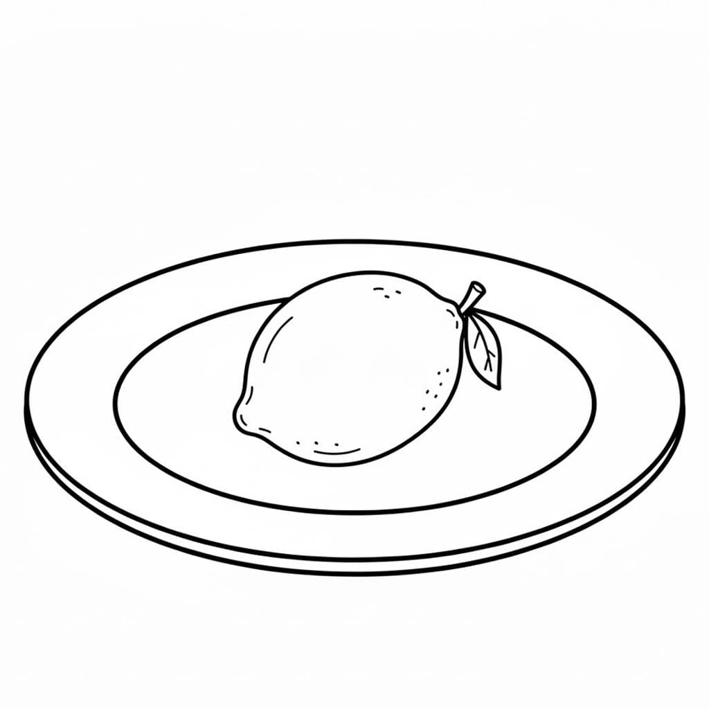 Zeichne Zitrone kostenlos druckbare schlicht