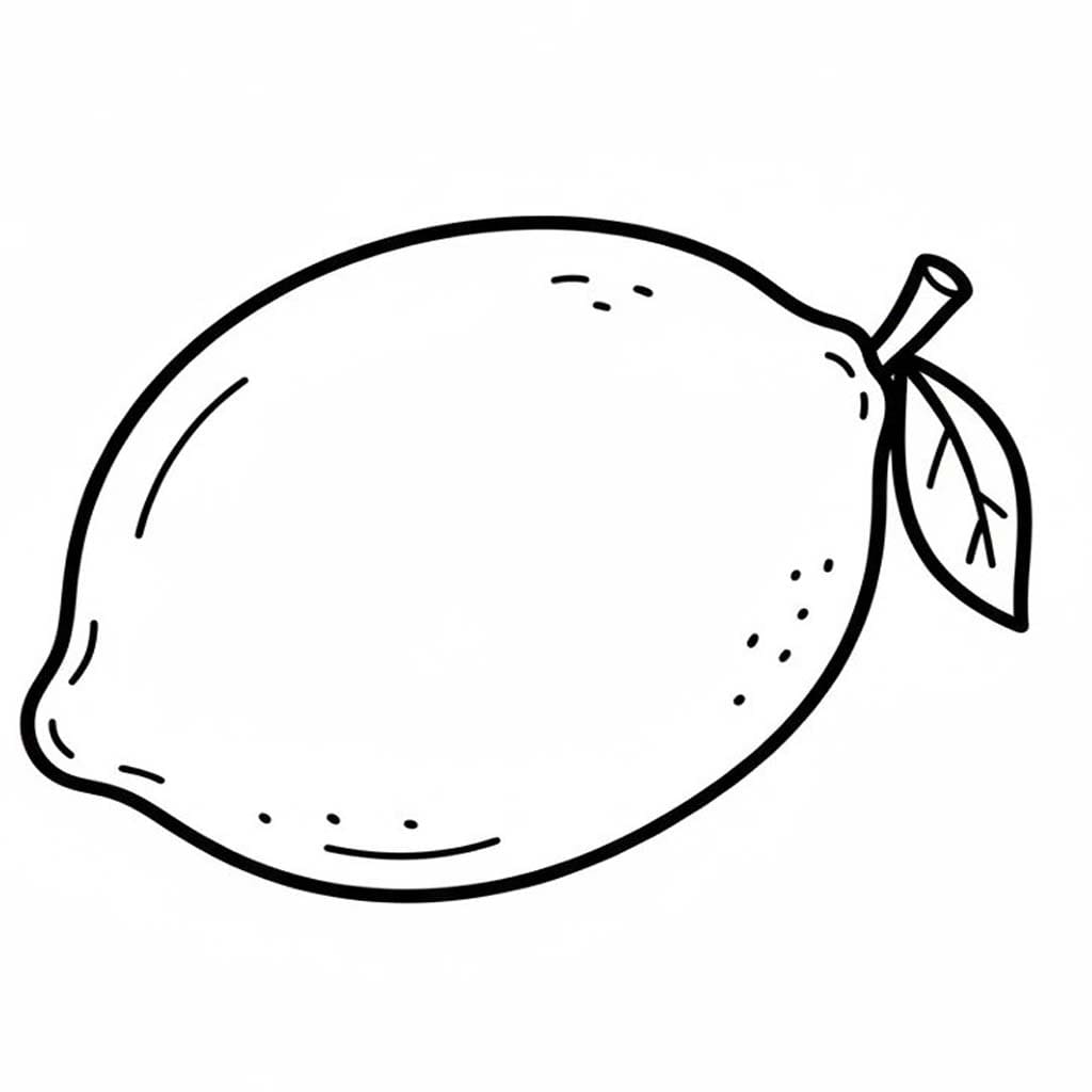 Zeichne Zitrone kostenlos schlicht