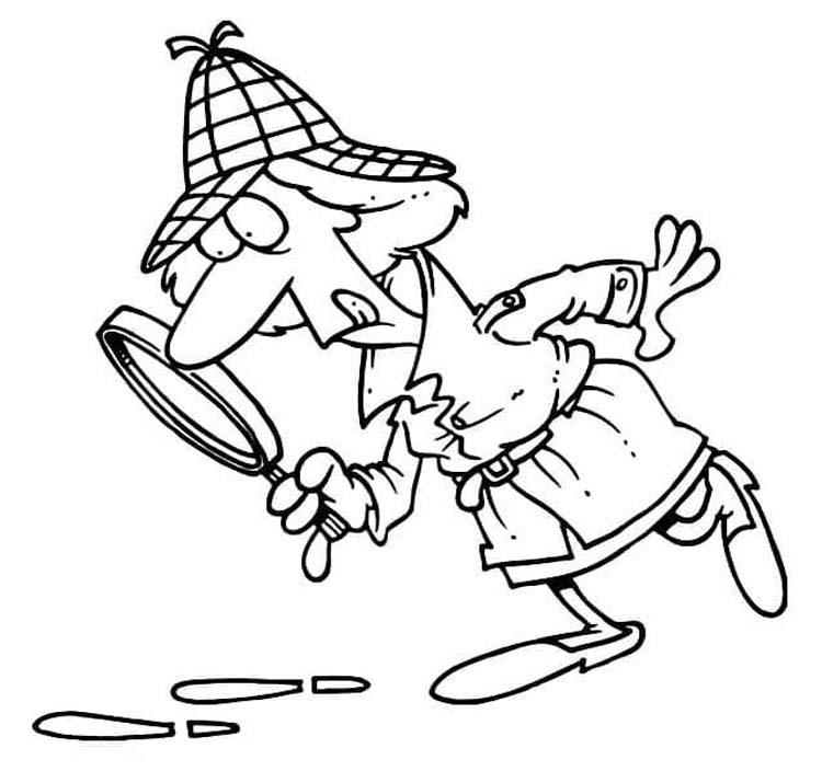 Detektiv druckbare einfach