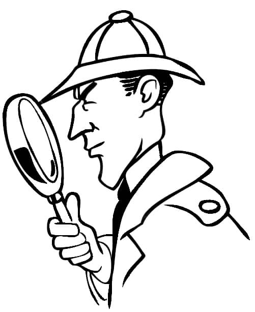 Detektiv kostenlos druckbare für Kinder