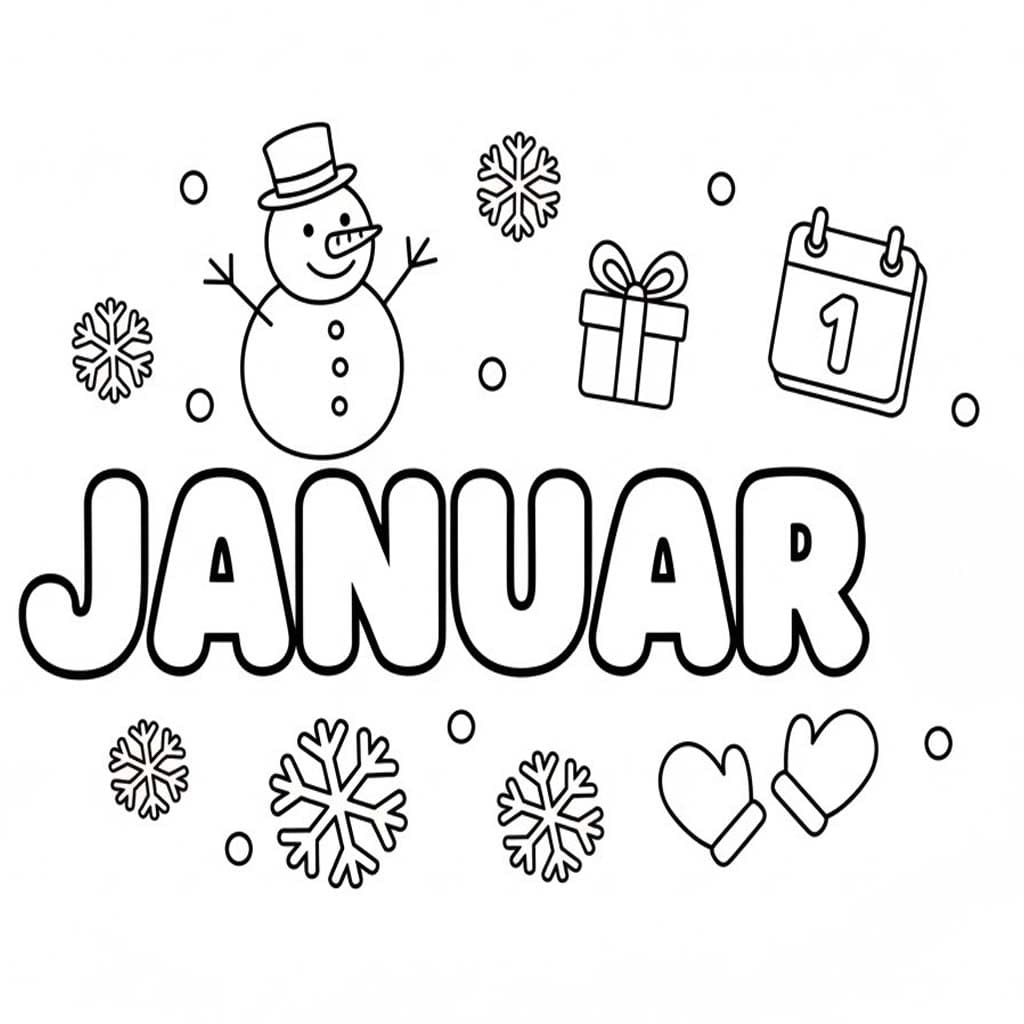 Druckbare Januar