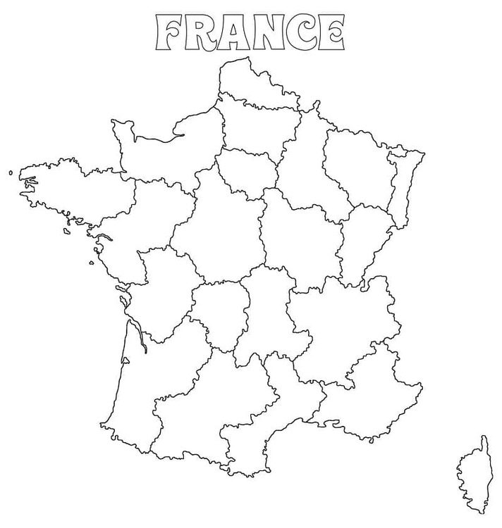 Frankreich druckbare