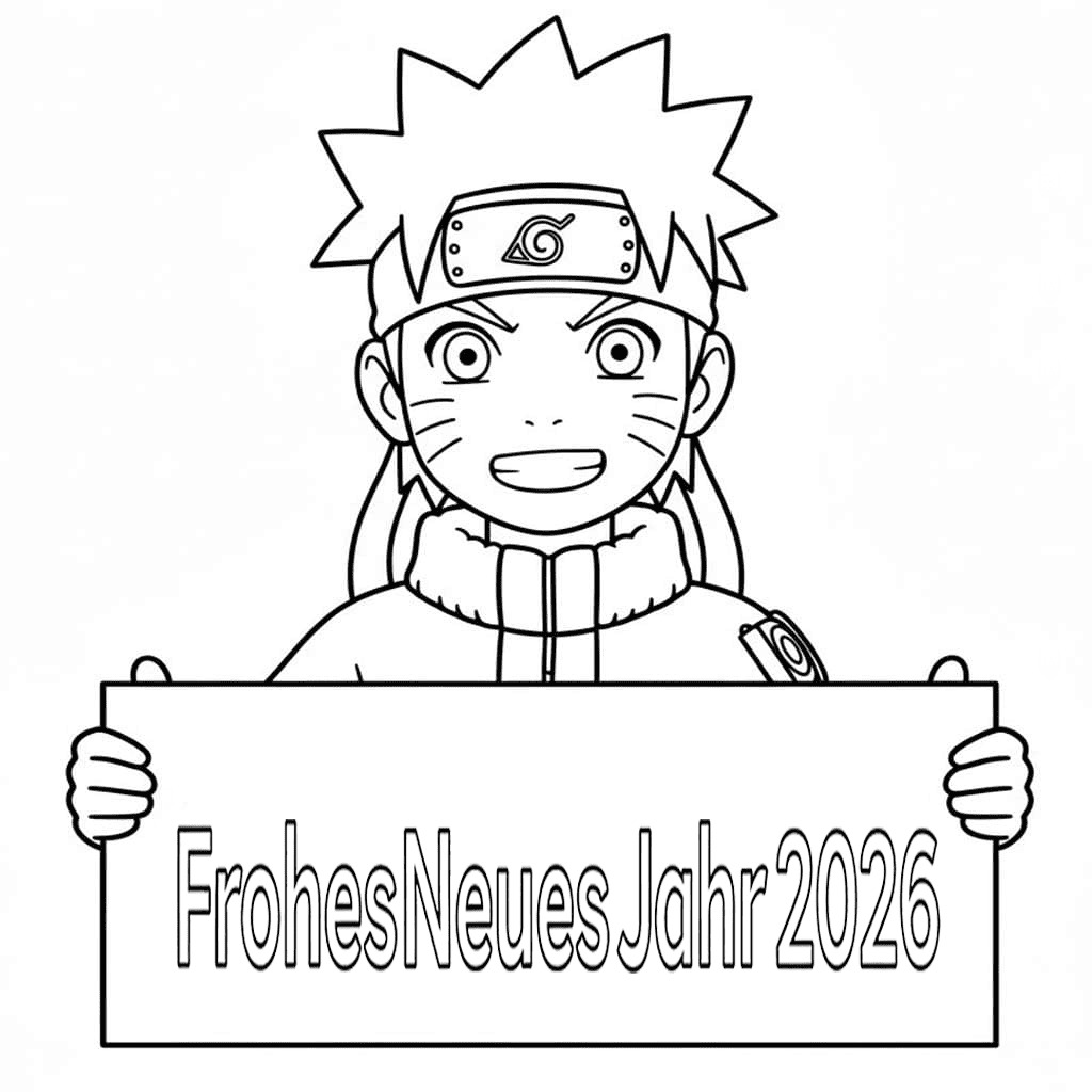 Frohes Neues Jahr 2026 für Kinder