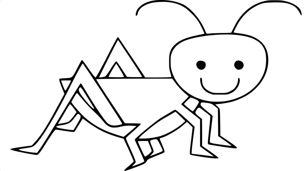 Grashüpfer zum Ausdrucken für Kinder