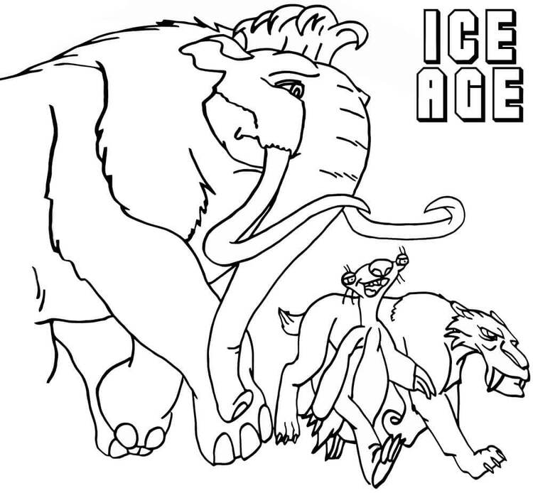 Ice Age zum Ausdrucken für Kinder